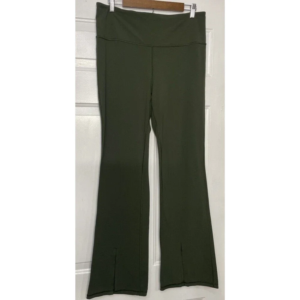 Athleta Elation Split Flare Pant Black High Rise Yoga Leggings